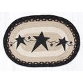 Capitol Importing Co 13 x 19 in. PM-OP-313 Primitive Star Black Oval Placemat 48-313PSB